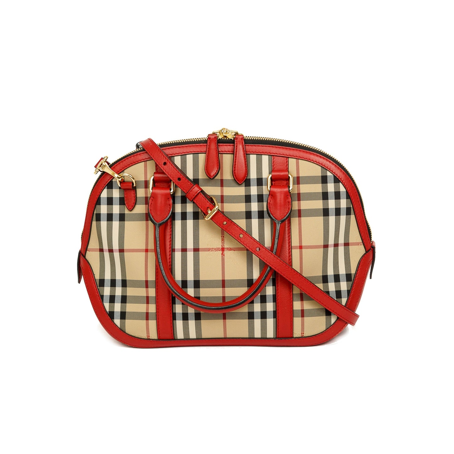 Burberry Horseferry Check Small Orchard Bowling Bag