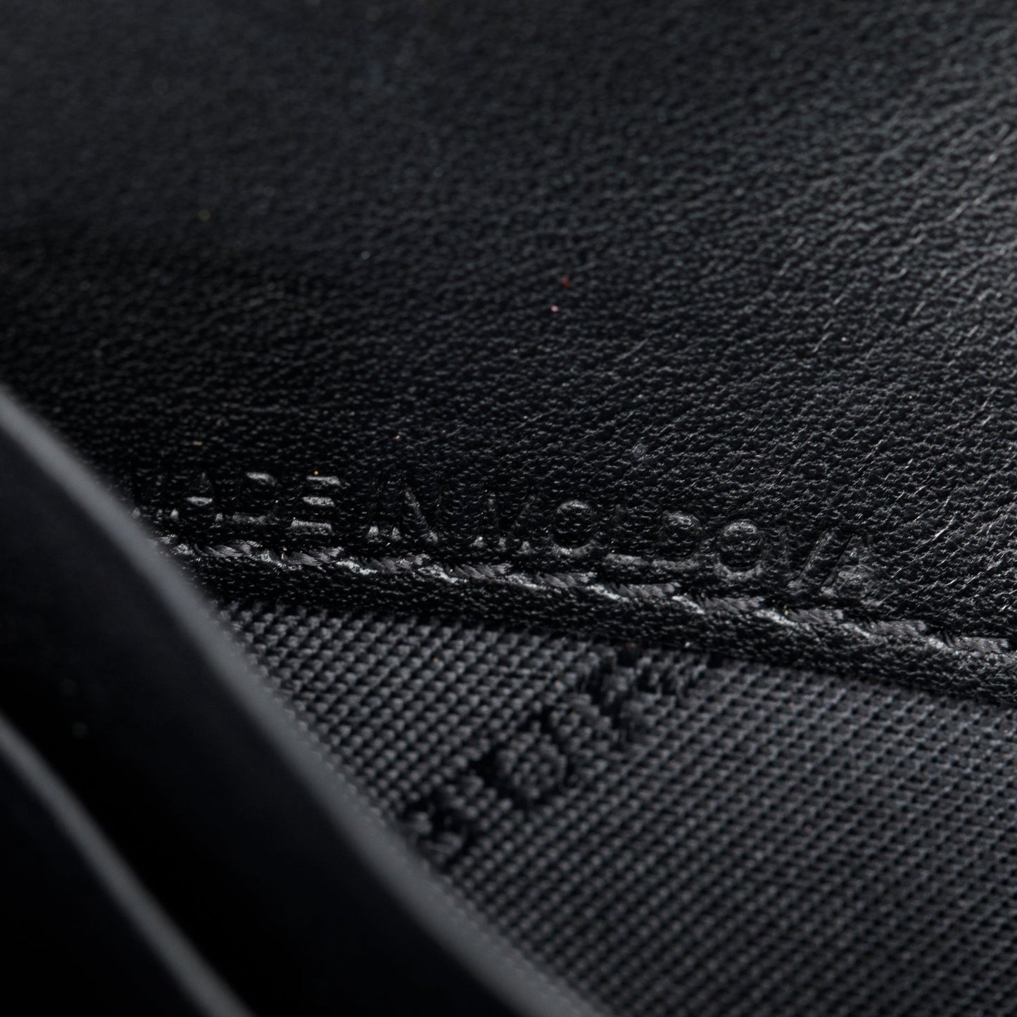 Burberry House Check Black Calfskin Leather Henley Wallet on Chain