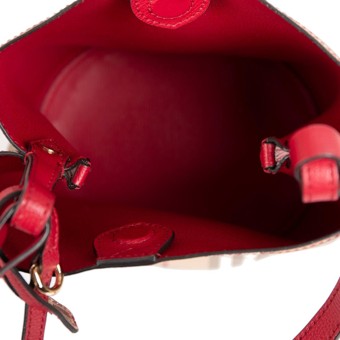 Burberry Leather-Trimmed Haymarket Check Bucket Bag