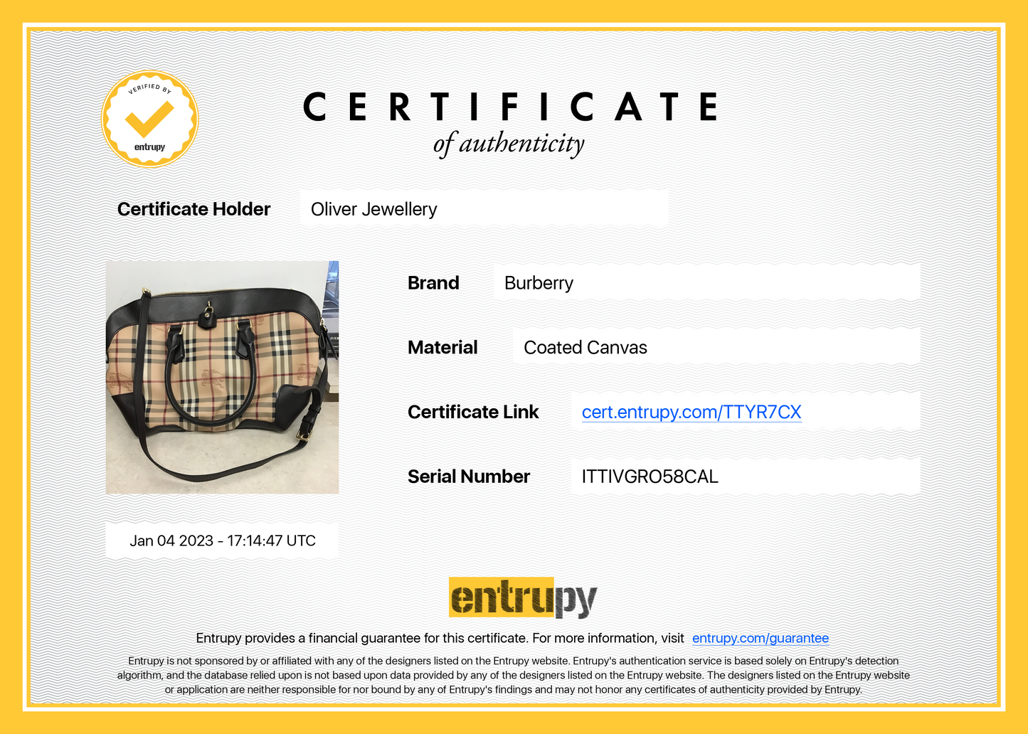 Burberry Medium Haymarket Check Primrose Tote