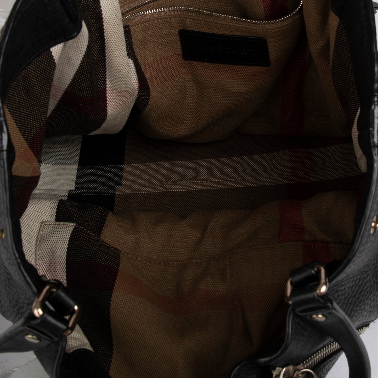 Burberry Medium Maidstone Leather & House Check Tote