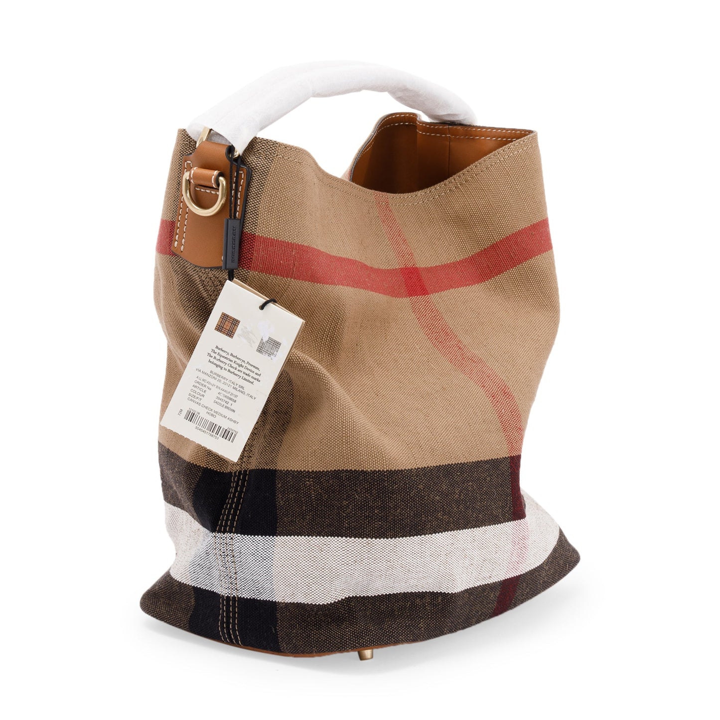 Burberry Mega Check Medium Ashby Hobo Bag
