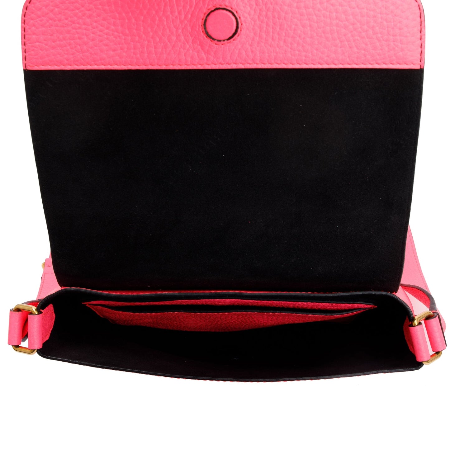 Burberry Neon Pink Calfskin Leather Small Burleigh Crossbody Bag