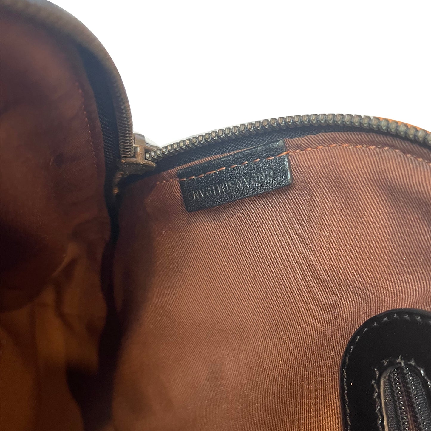Burberry Nova Check Patent Leather-Trimmed Handle Bag