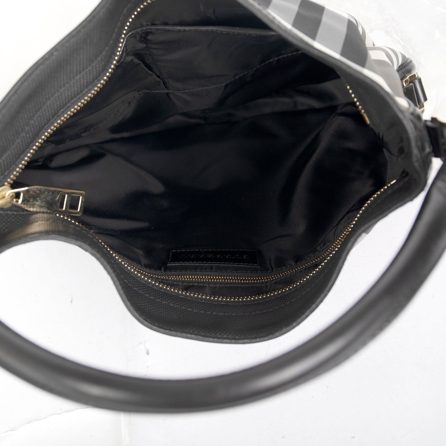 Burberry Nylon Beat Check Grafton Bag