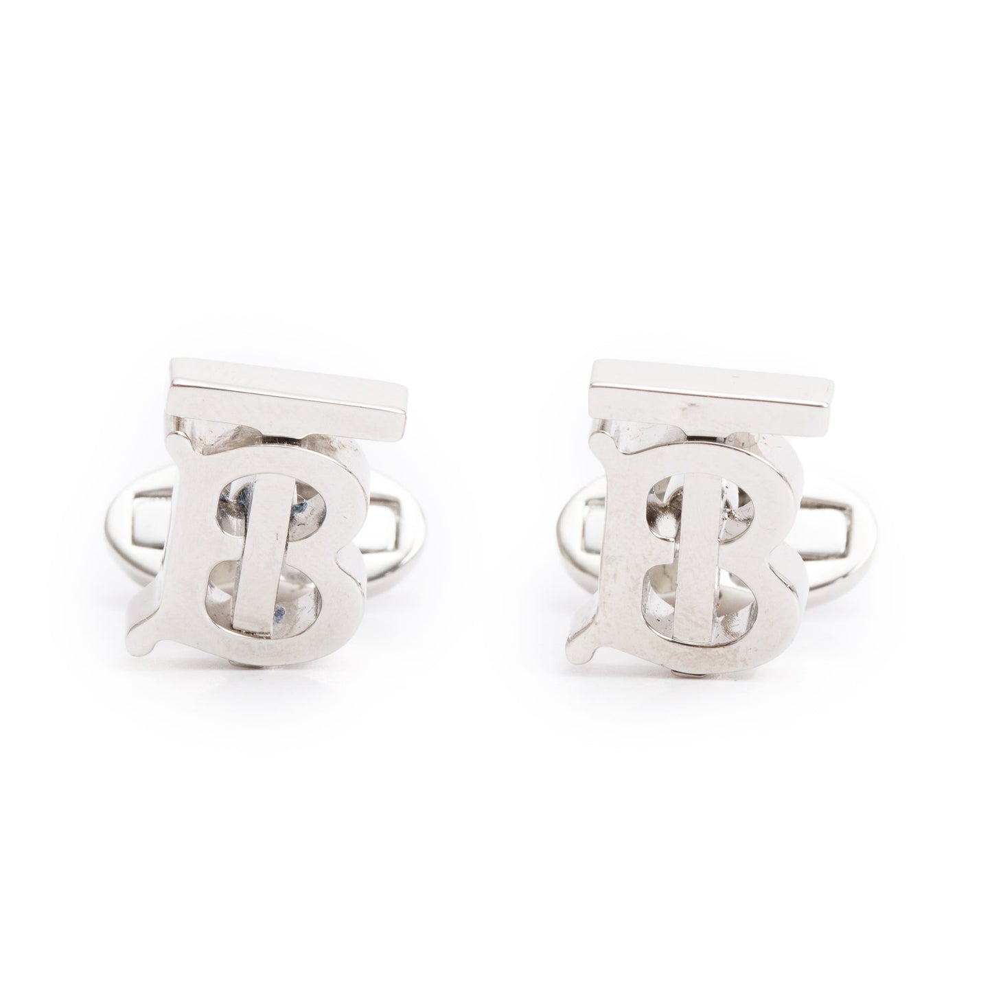 Burberry Palladium Plated TB Monogram Cufflinks