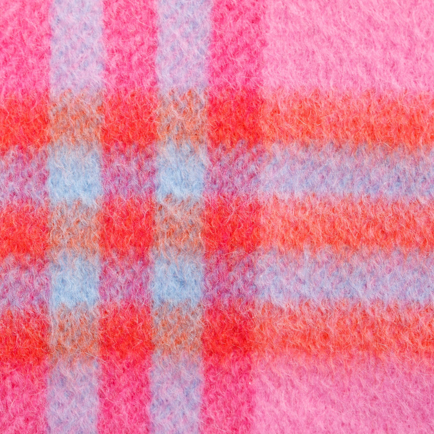 Burberry Pink Multicolor House Check Cashmere Scarf