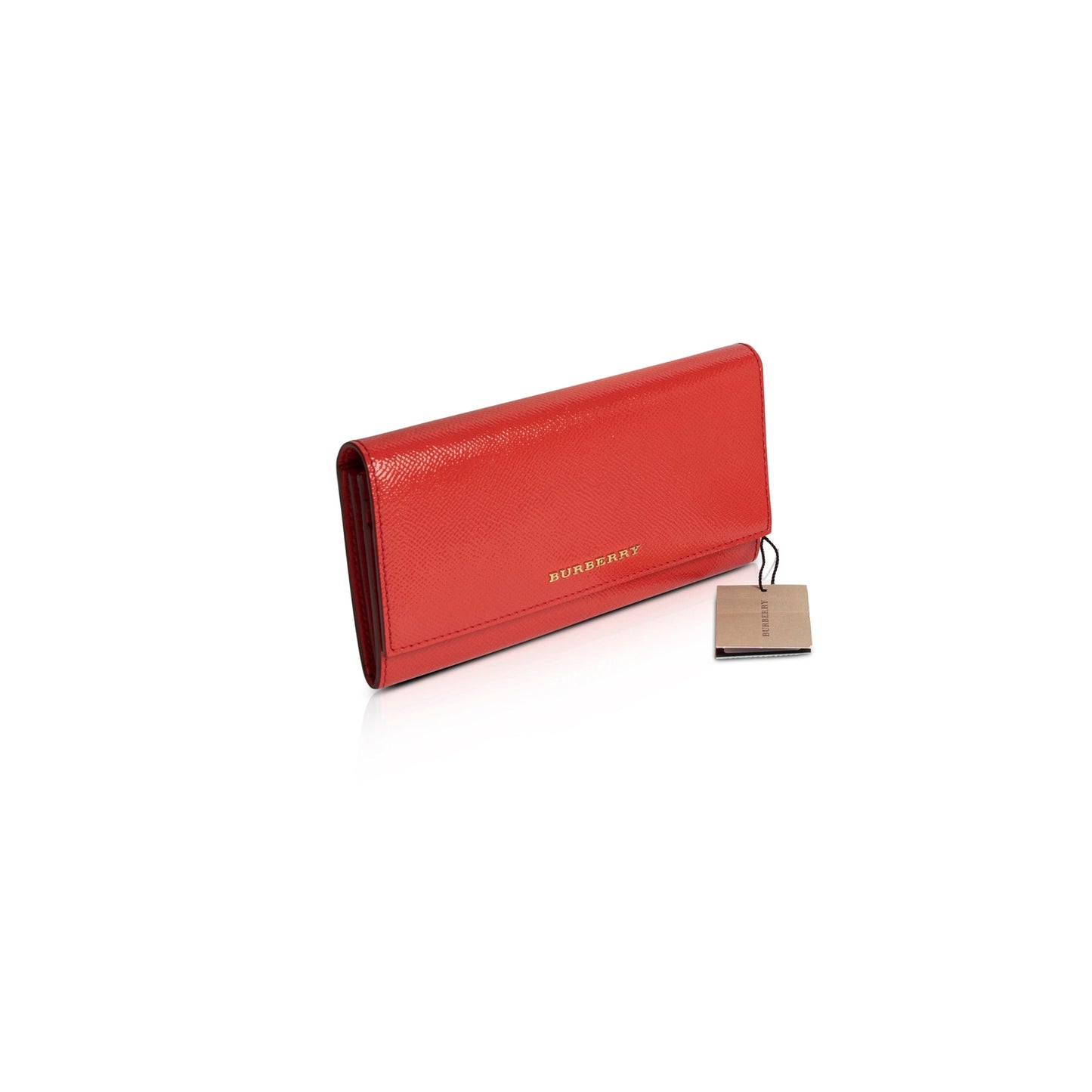 Burberry Red Patent Leather Continental Wallet
