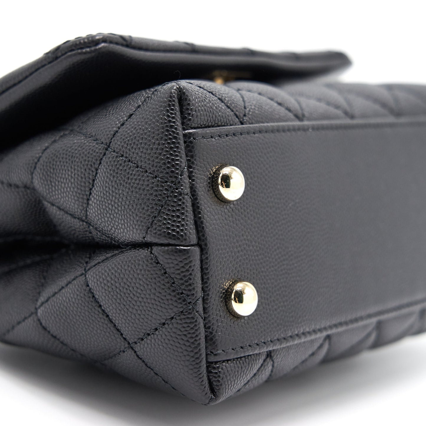 Chanel Extra Mini Coco Handle Flap Bag Black LGHW