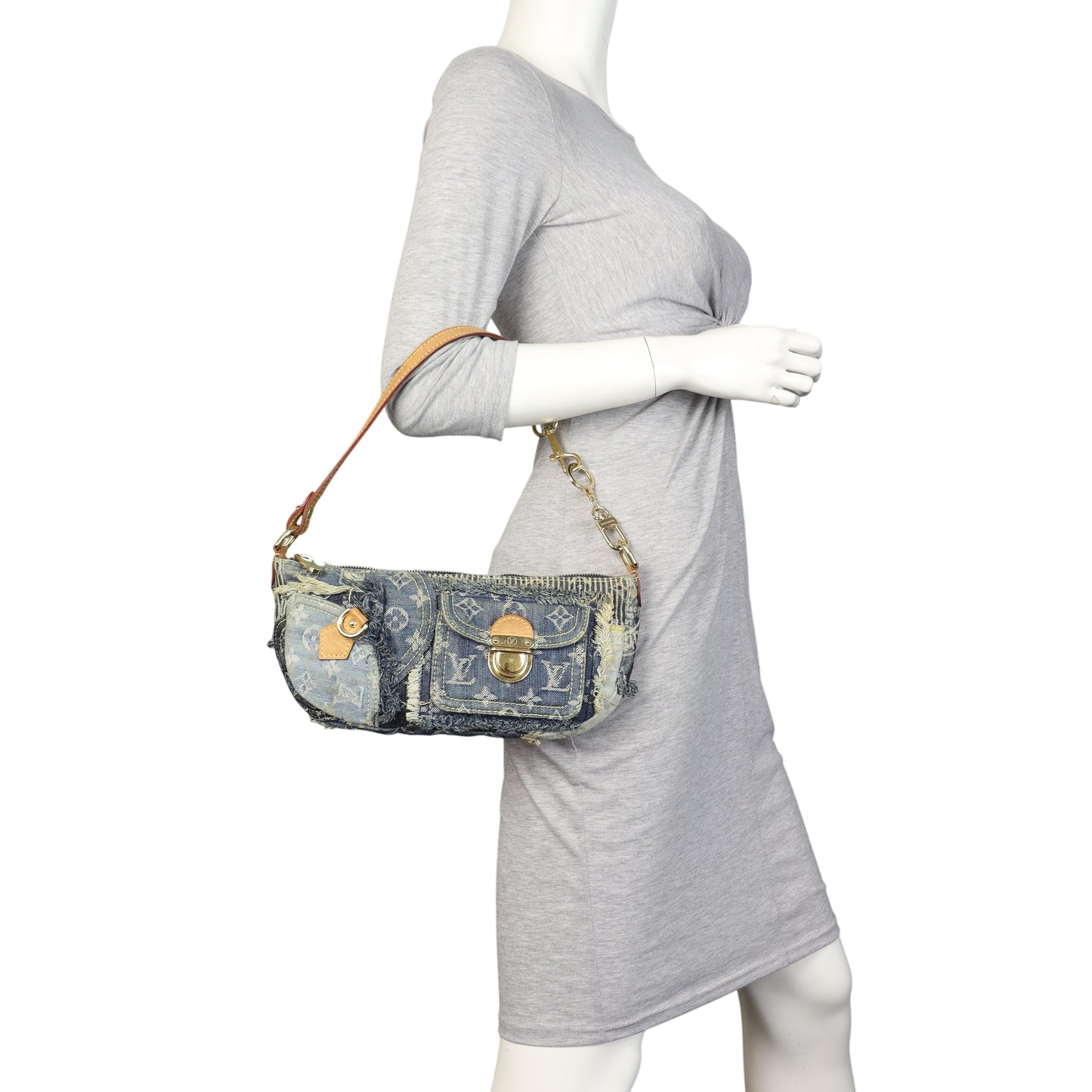 Louis Vuitton Pouchy Monogram Denim Patchwork