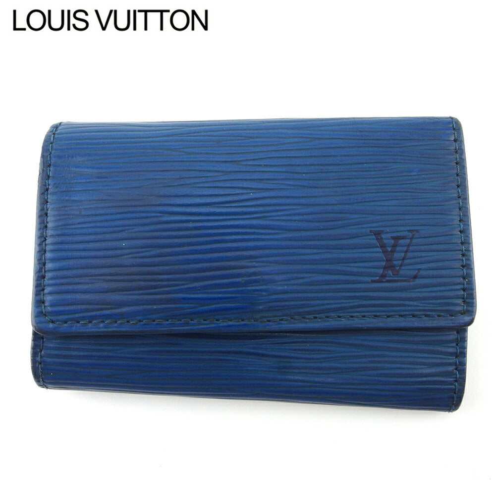 LOUIS VUITTON Key case Key holder  M63815 Blue gold Multicles6