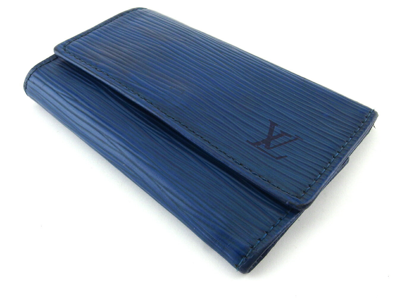 LOUIS VUITTON Key case Key holder  M63815 Blue gold Multicles6