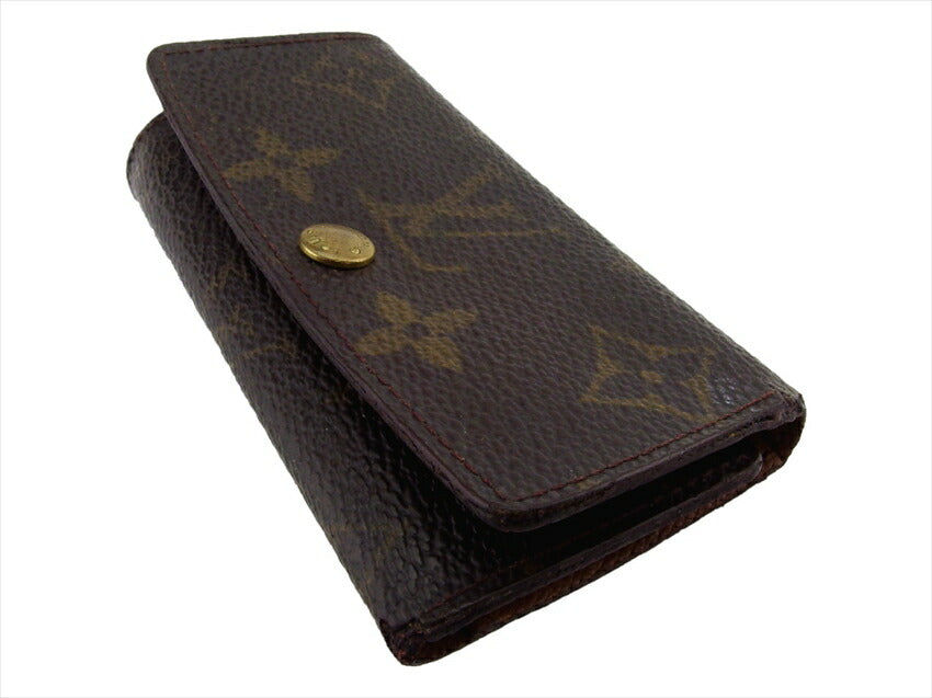 LOUIS VUITTON Key case Key holder  M62631 Brown beige gold Multicles4