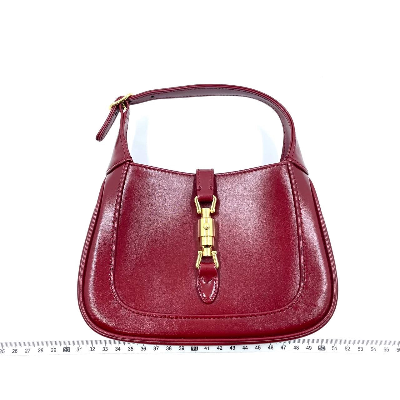 Gucci Jackie 1961 Mini Red Burgundy Leather Bag No Strap