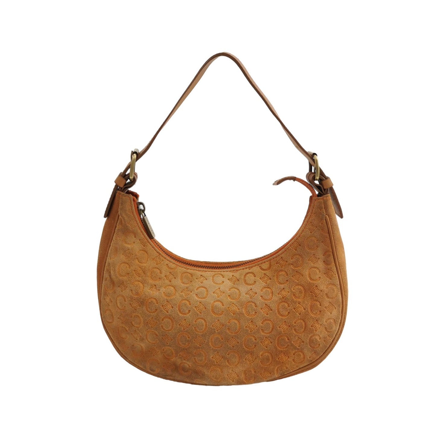 Celine Ava Hobo Pumpkin Camel Suede Leather Shoulder Bag