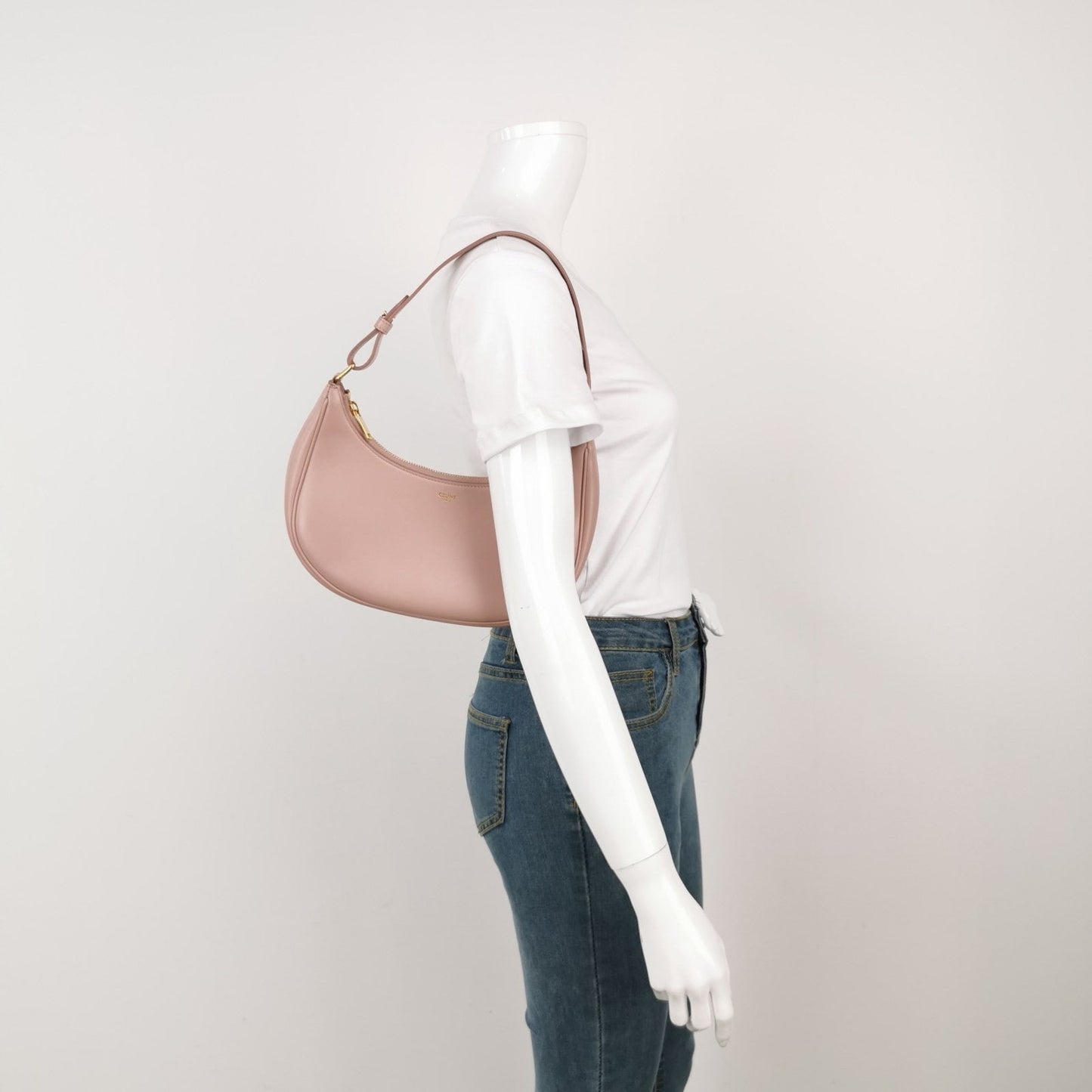 Celine Ava Hobo Pastel Pink Leather Shoulder Bag