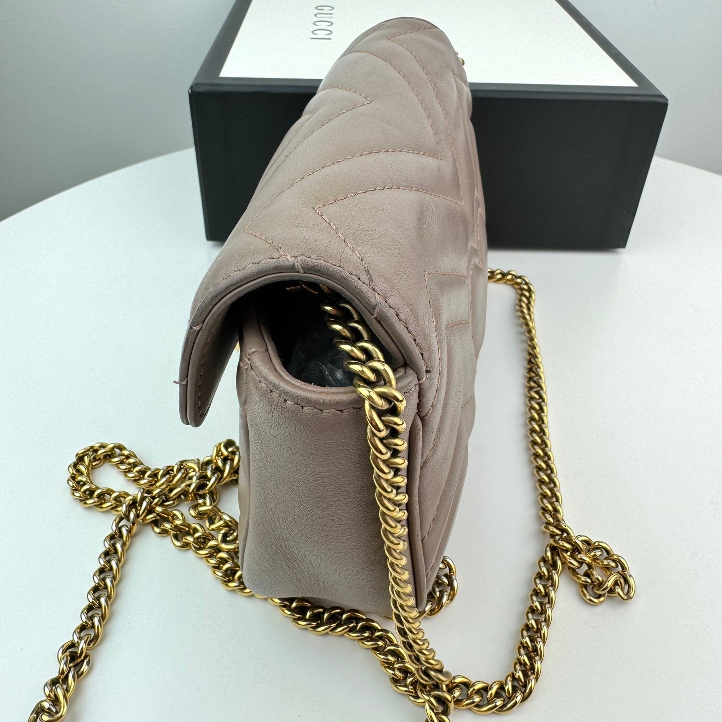Gucci GG Marmont Super Mini Nude