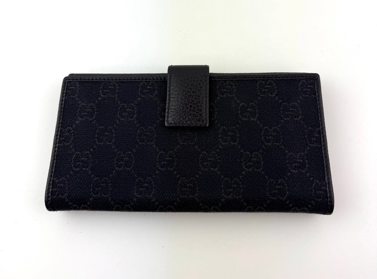 Gucci Dark brown GG Canvas And Leather Interlocking G Continental Wallet