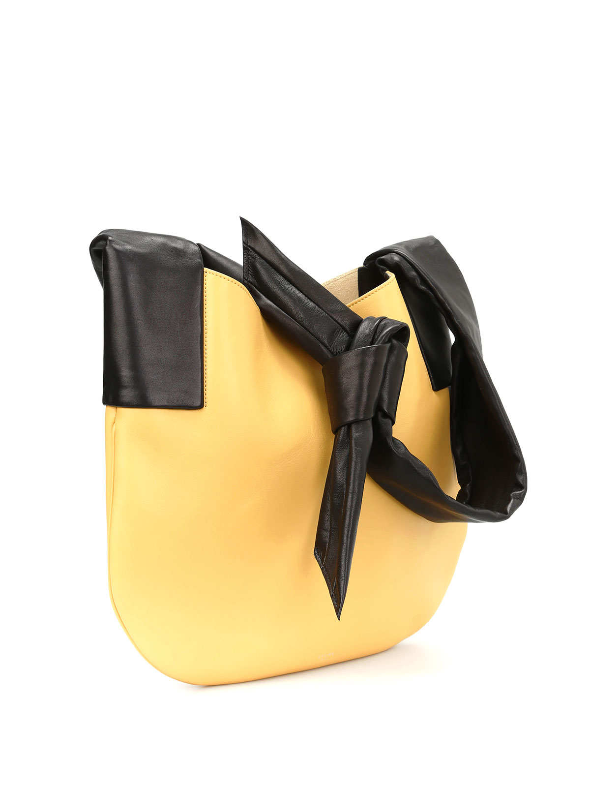 CÉLINE RIBBON HANDLE LEATHER SHOULDER BAG