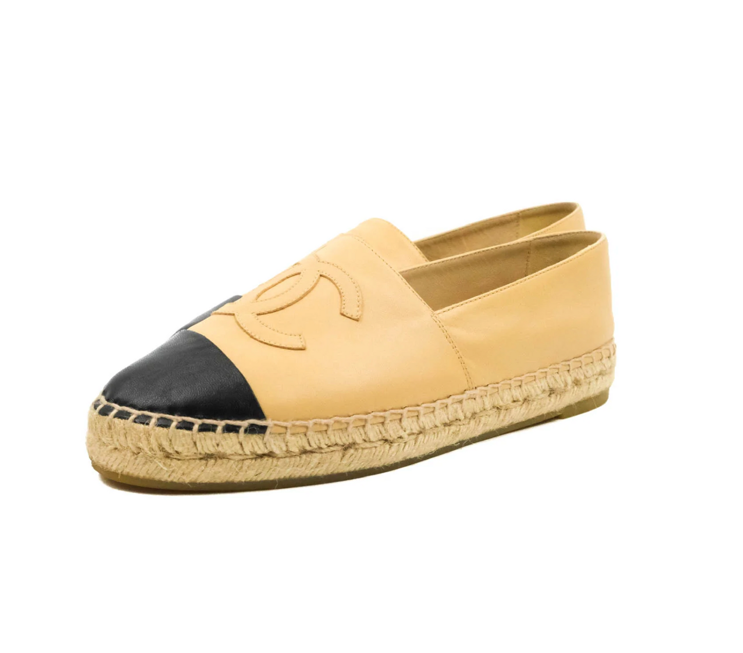 CHANEL CC LAMBSKIN ESPADRILLES
