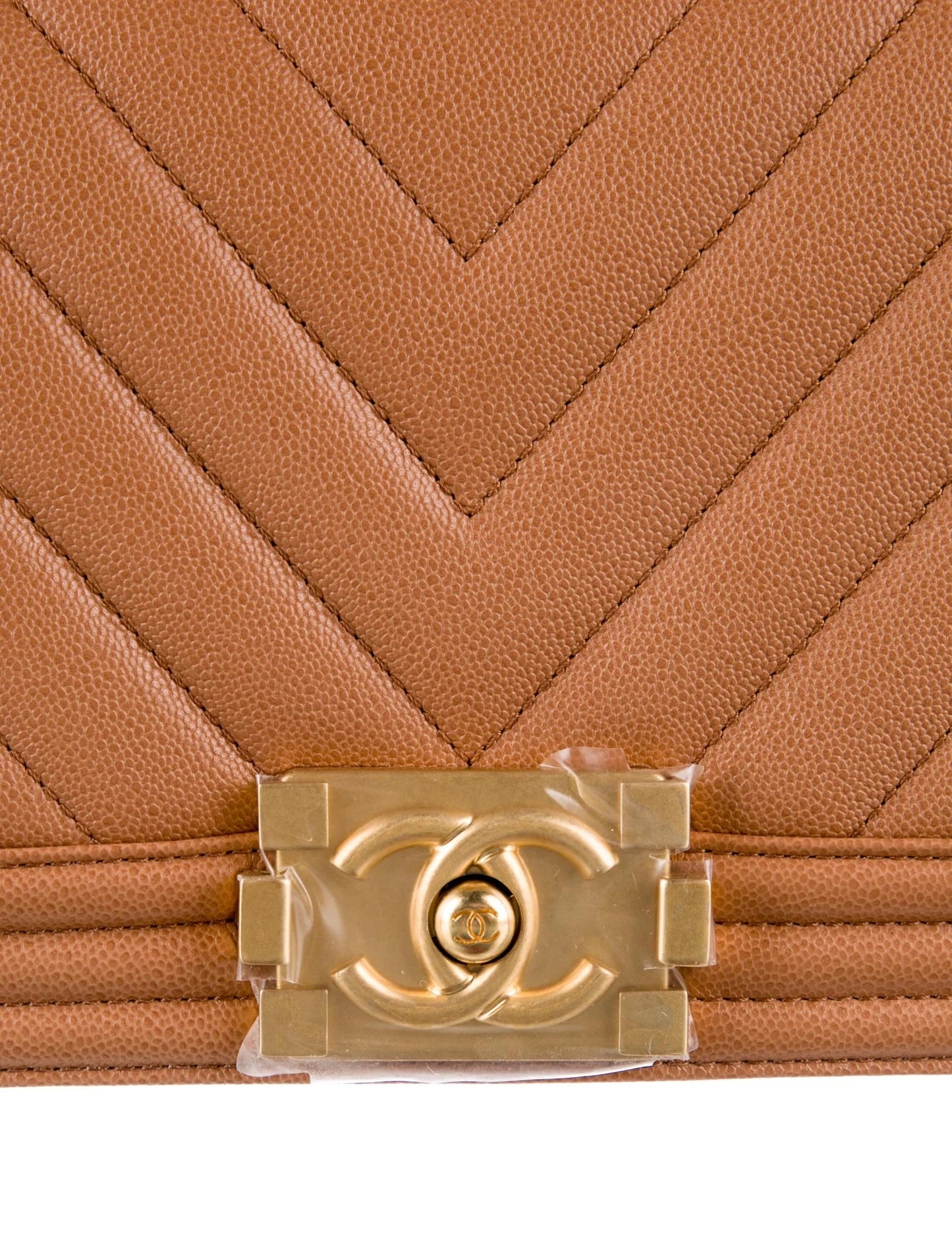 CHANEL CC MEDIUM BOY CHEVRON QUILTED CALFSKIN BAG