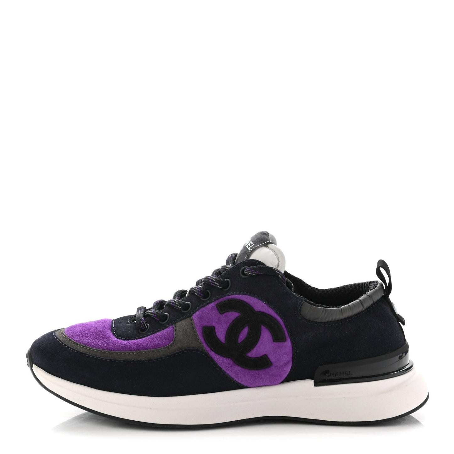 CHANEL CC SUEDE CALFSKIN SNEAKERS