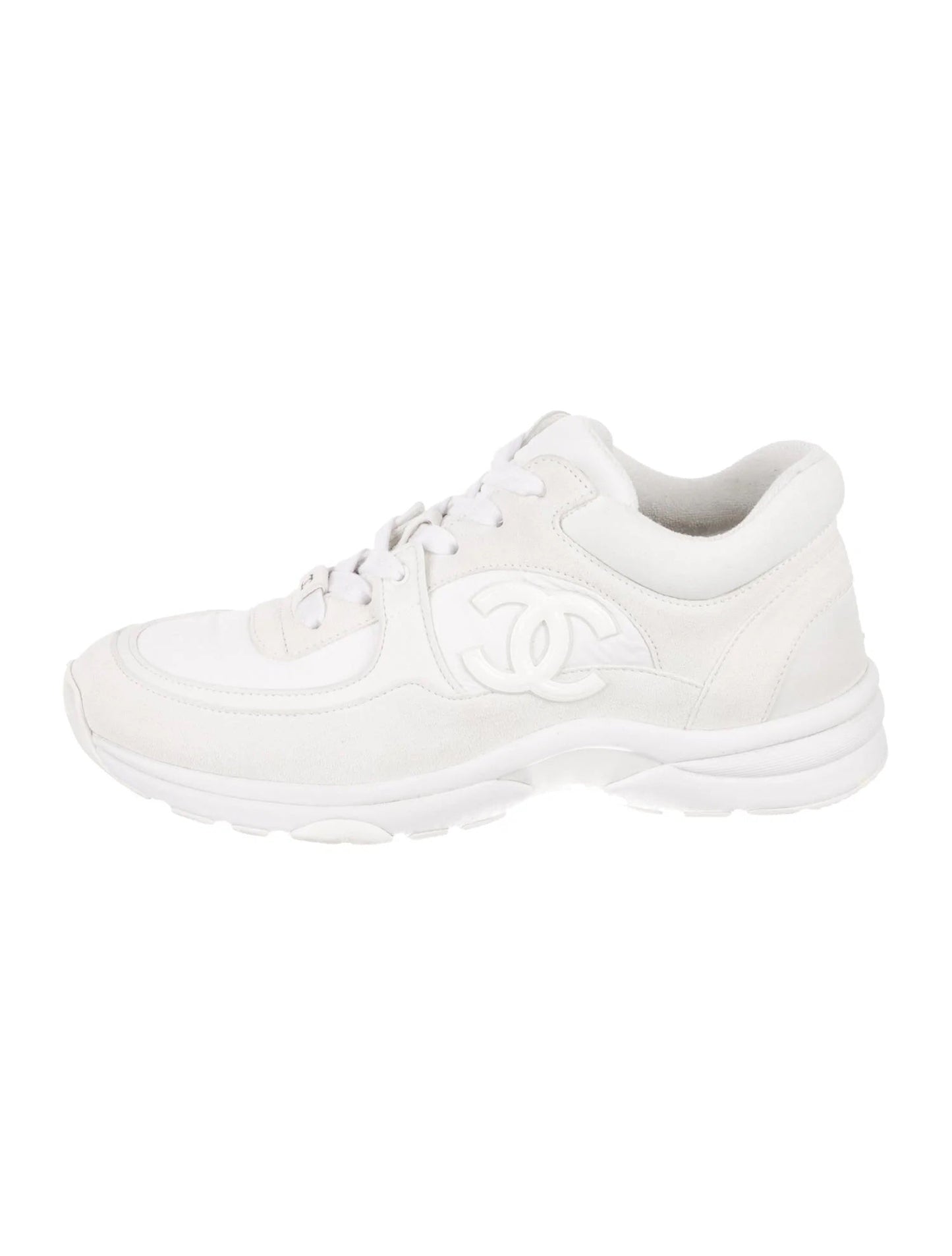 CHANEL SUEDE CALFSKIN CC SNEAKERS