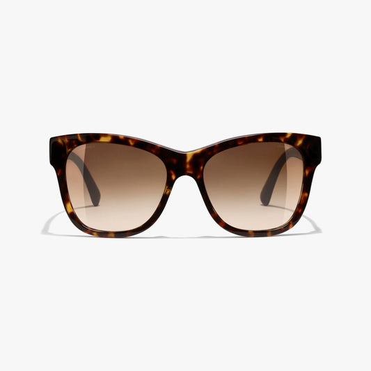 CHANEL TORTOISE ACETATE BUTTERFLY SUNGLASSES