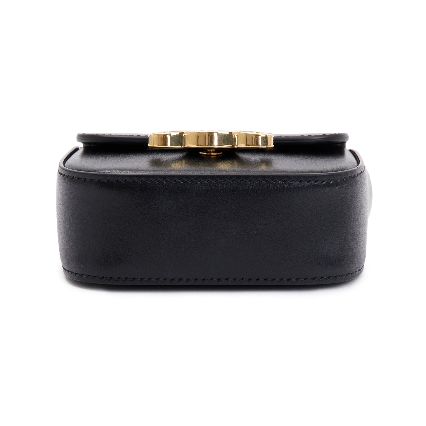 Celine 2022 Black Calfskin Leather Mini Triomphe Belt Bag