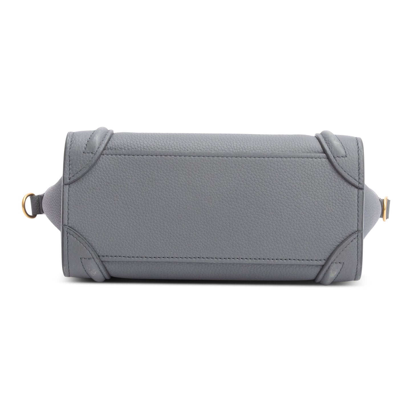 Celine 2022 Grey Calfskin Leather Nano Luggage Tote