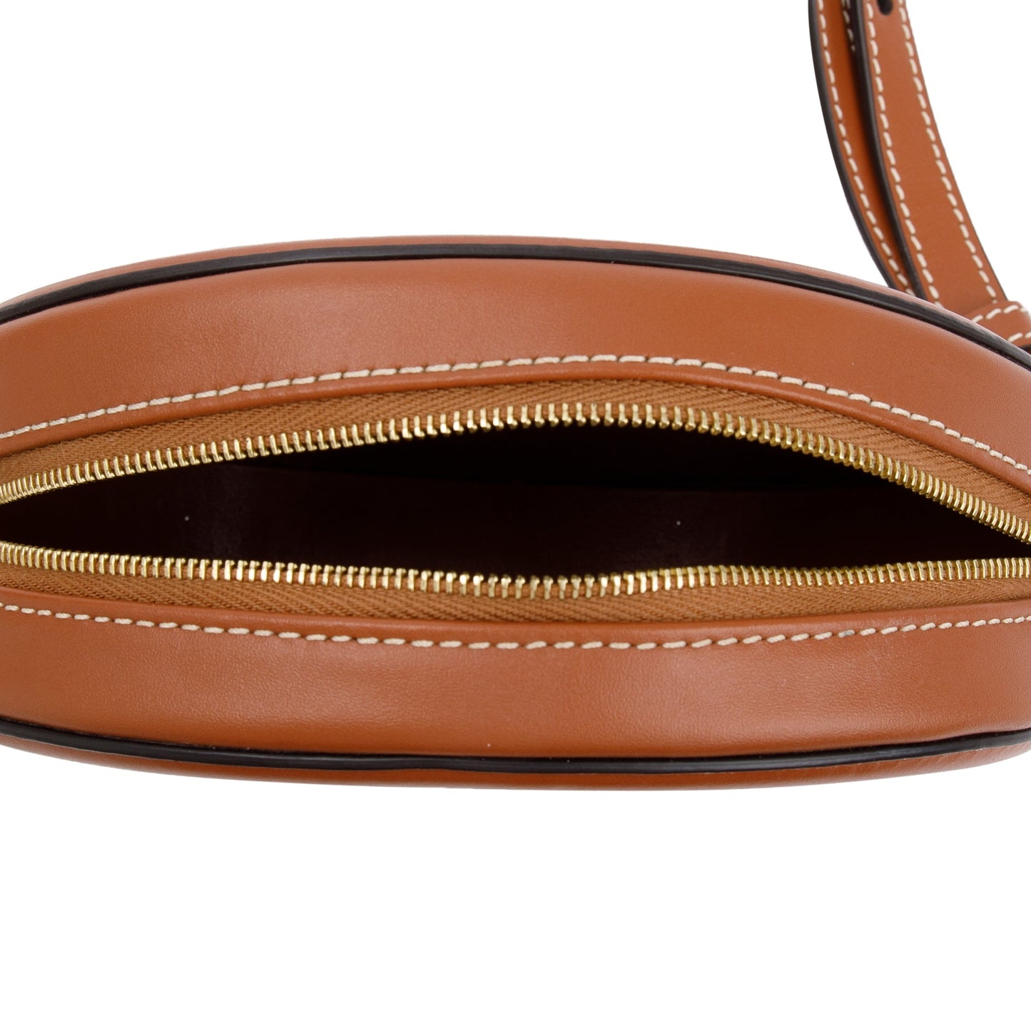 Celine 2022 Tan Smooth Calfskin Leather Mini Cuir Triomphe Oval Crossbody Bag