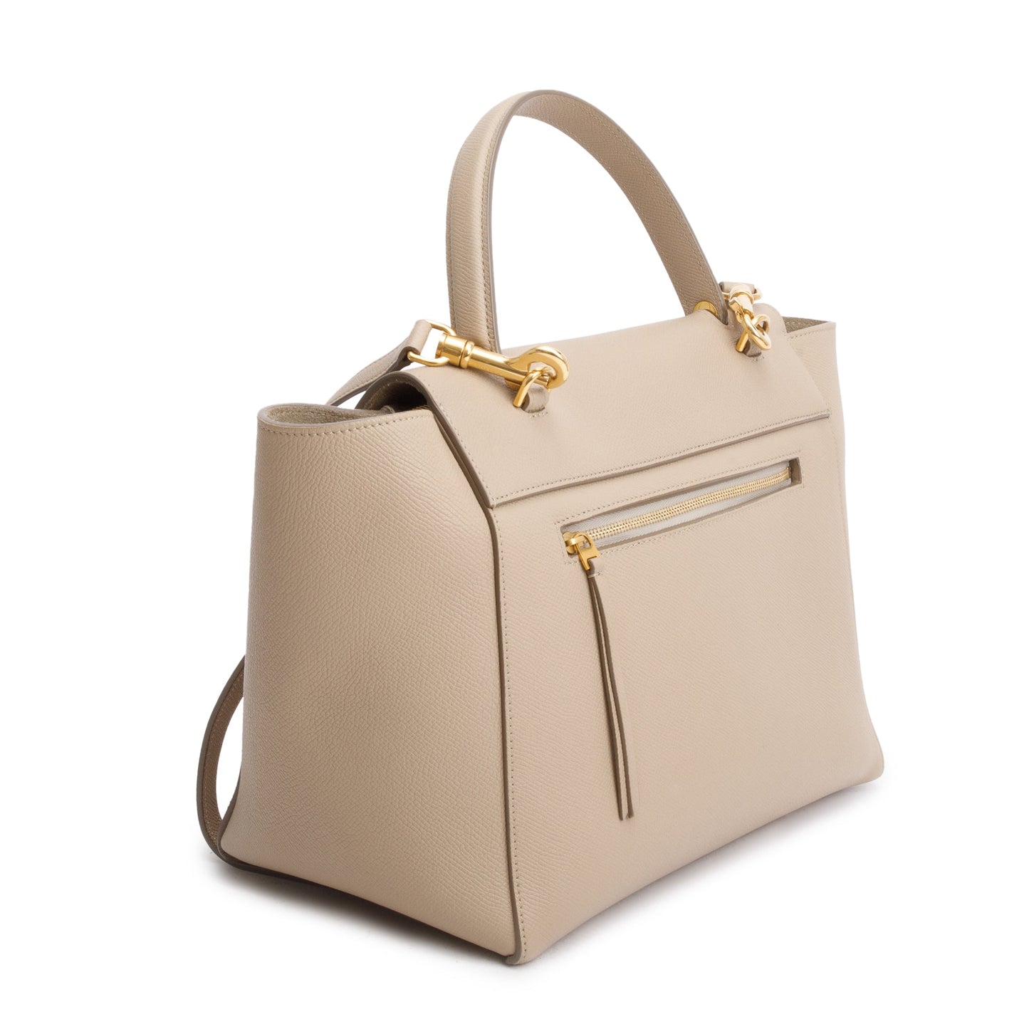Celine Beige Grained Calfskin Leather Mini Belt Bag
