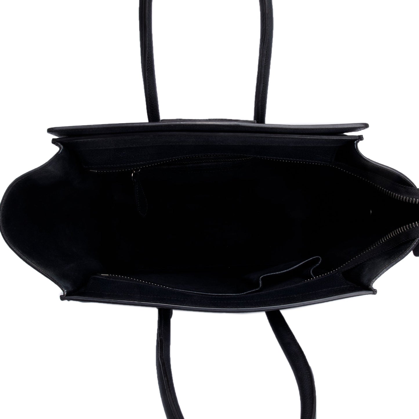 Celine Black Calfskin Leather Micro Luggage Tote