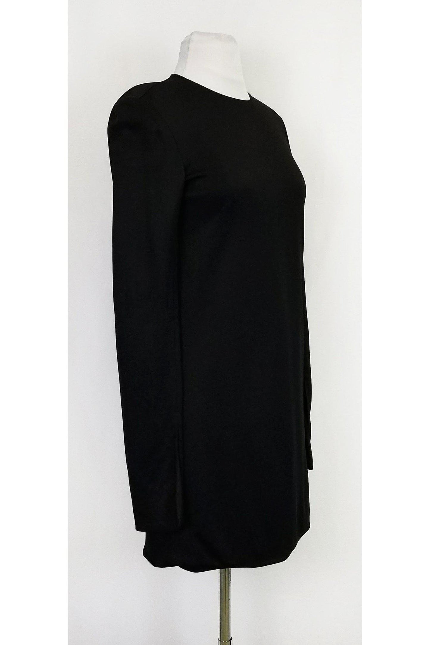 Luxury CELINE - Black Long Sleeve Shift Dress Sz 4