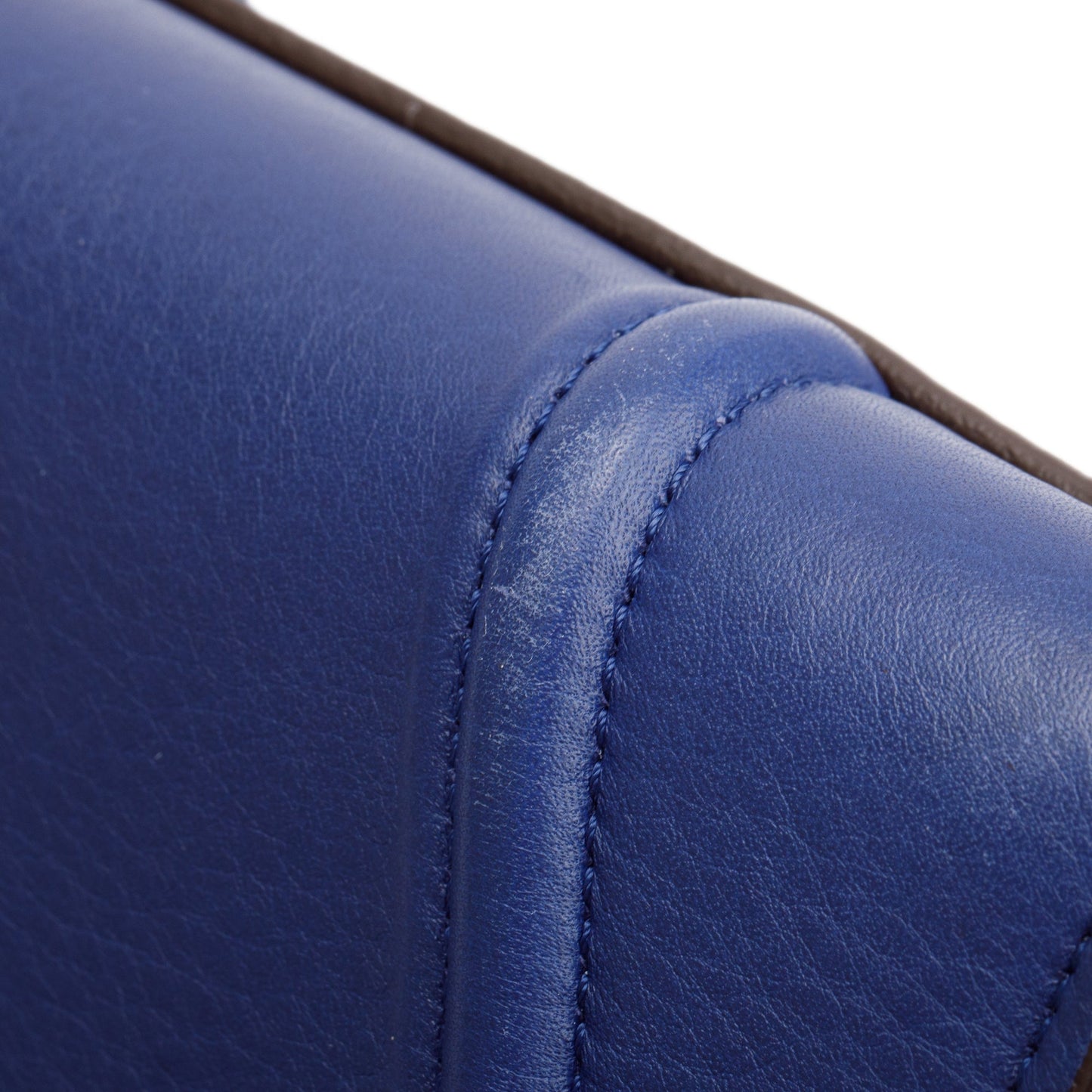 Celine Blue Grained Calfskin Medium Phantom Luggage Tote