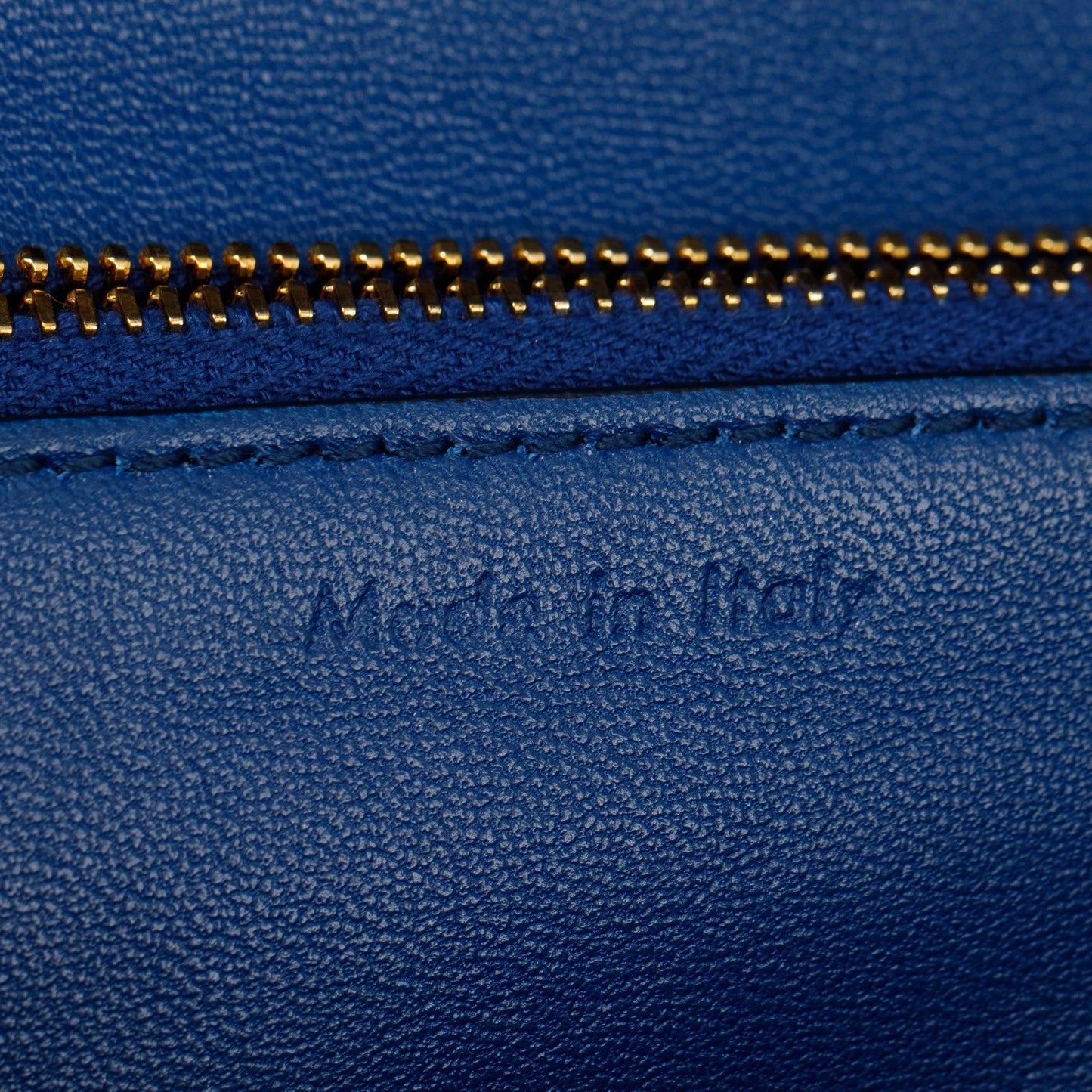 Celine Blue Smooth Calfskin Medium Classic Box Flap Bag