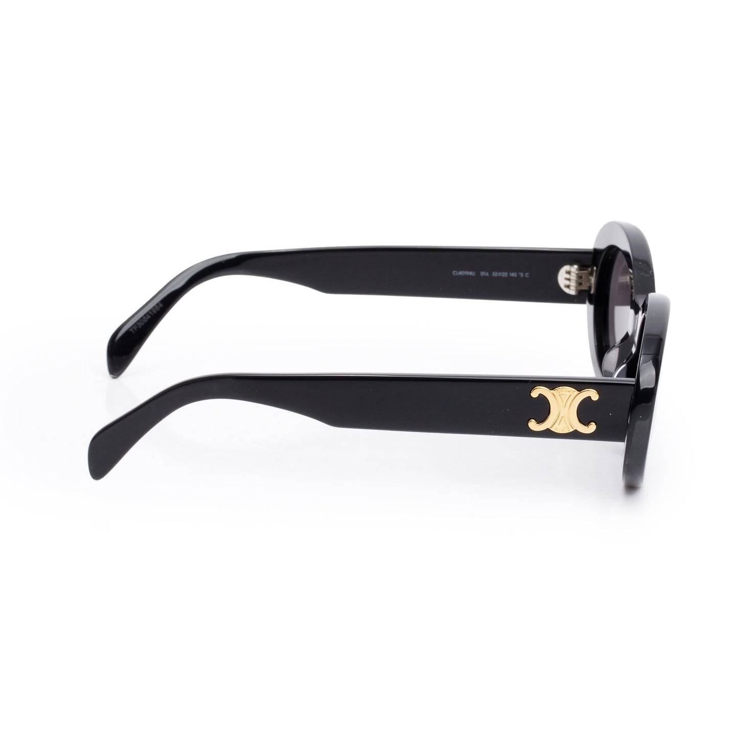 Celine CL40194U Black Acetate Triomphe 01 Oval Sunglasses