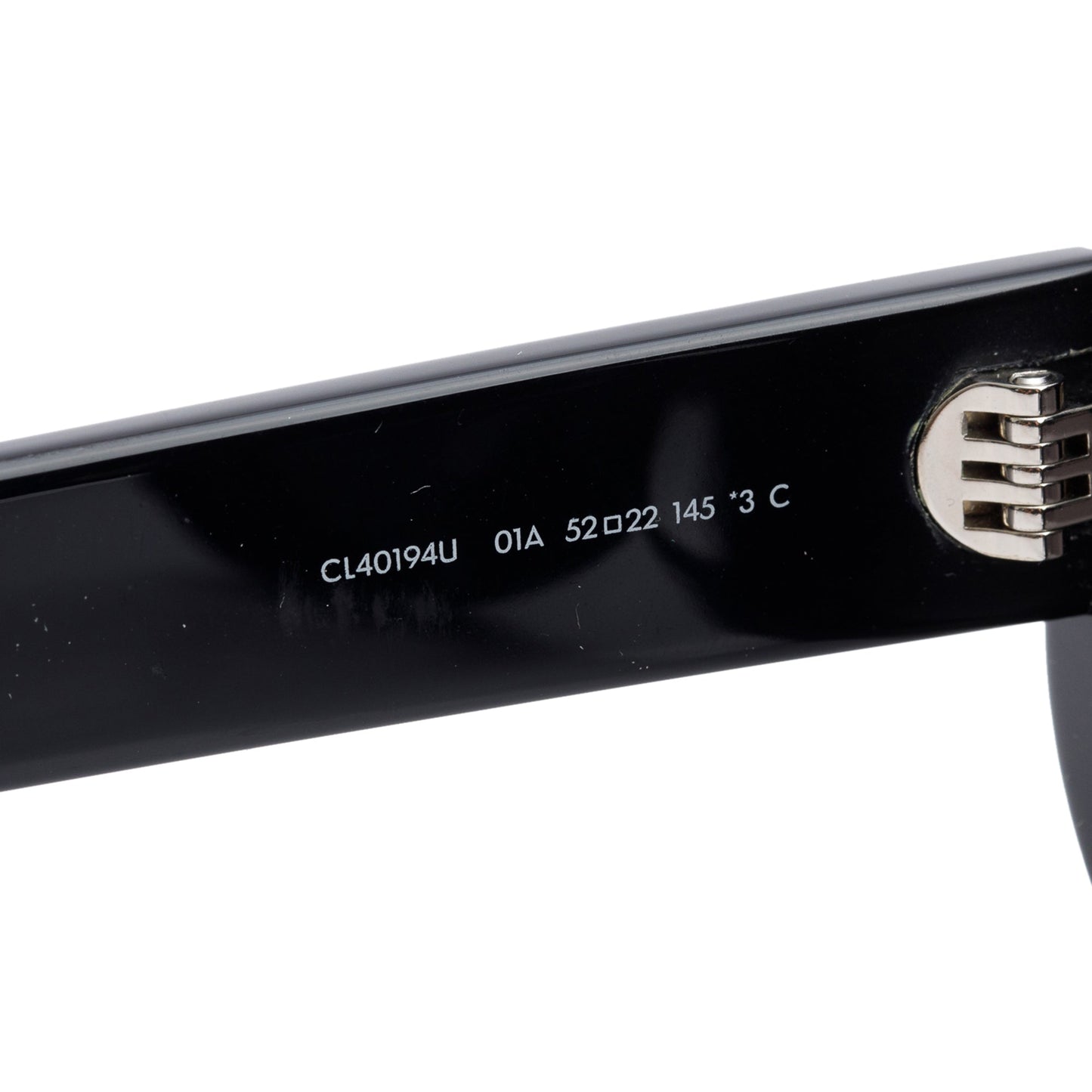 Celine CL40194U Black Acetate Triomphe 01 Oval Sunglasses