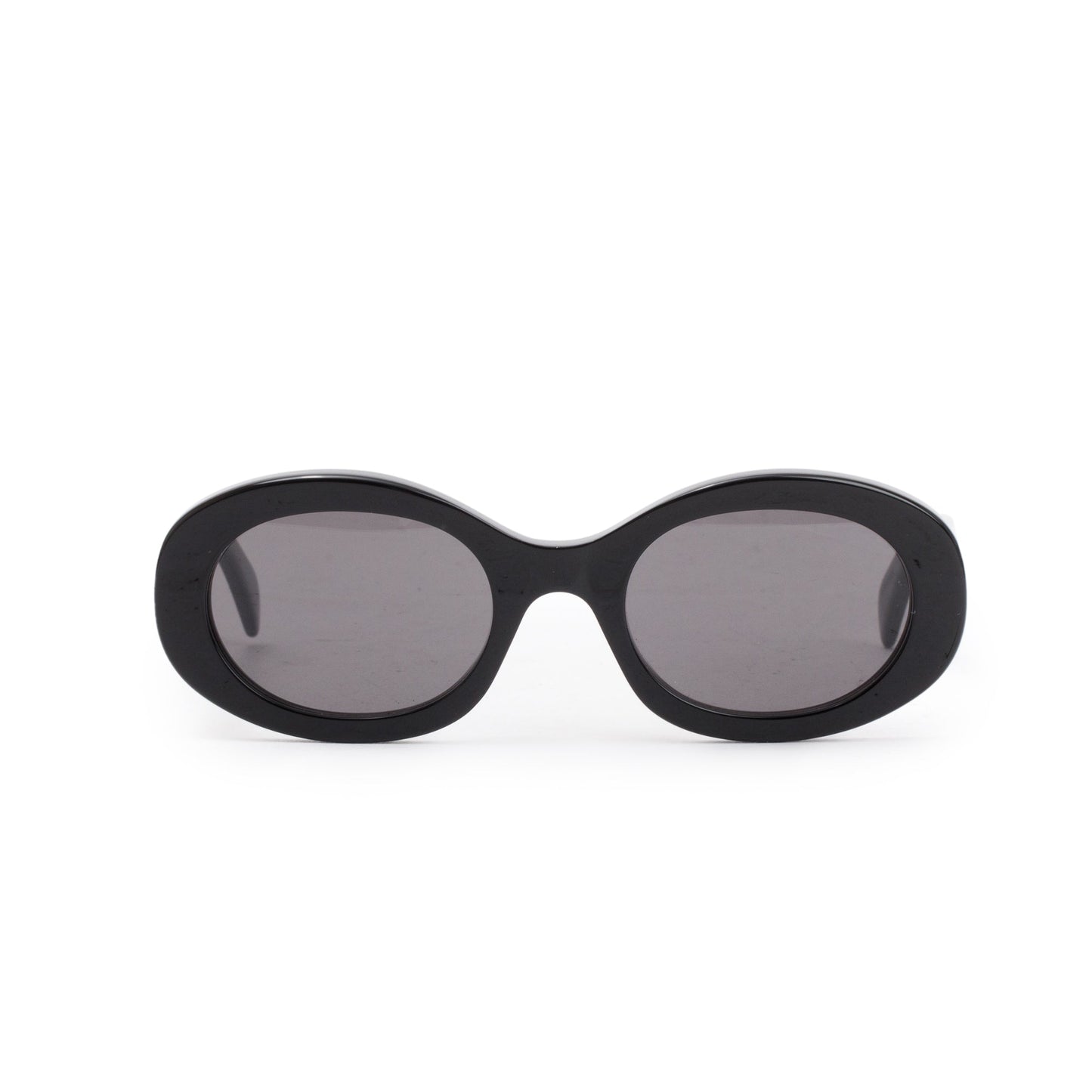 Celine CL40194U Black Acetate Triomphe 01 Oval Sunglasses