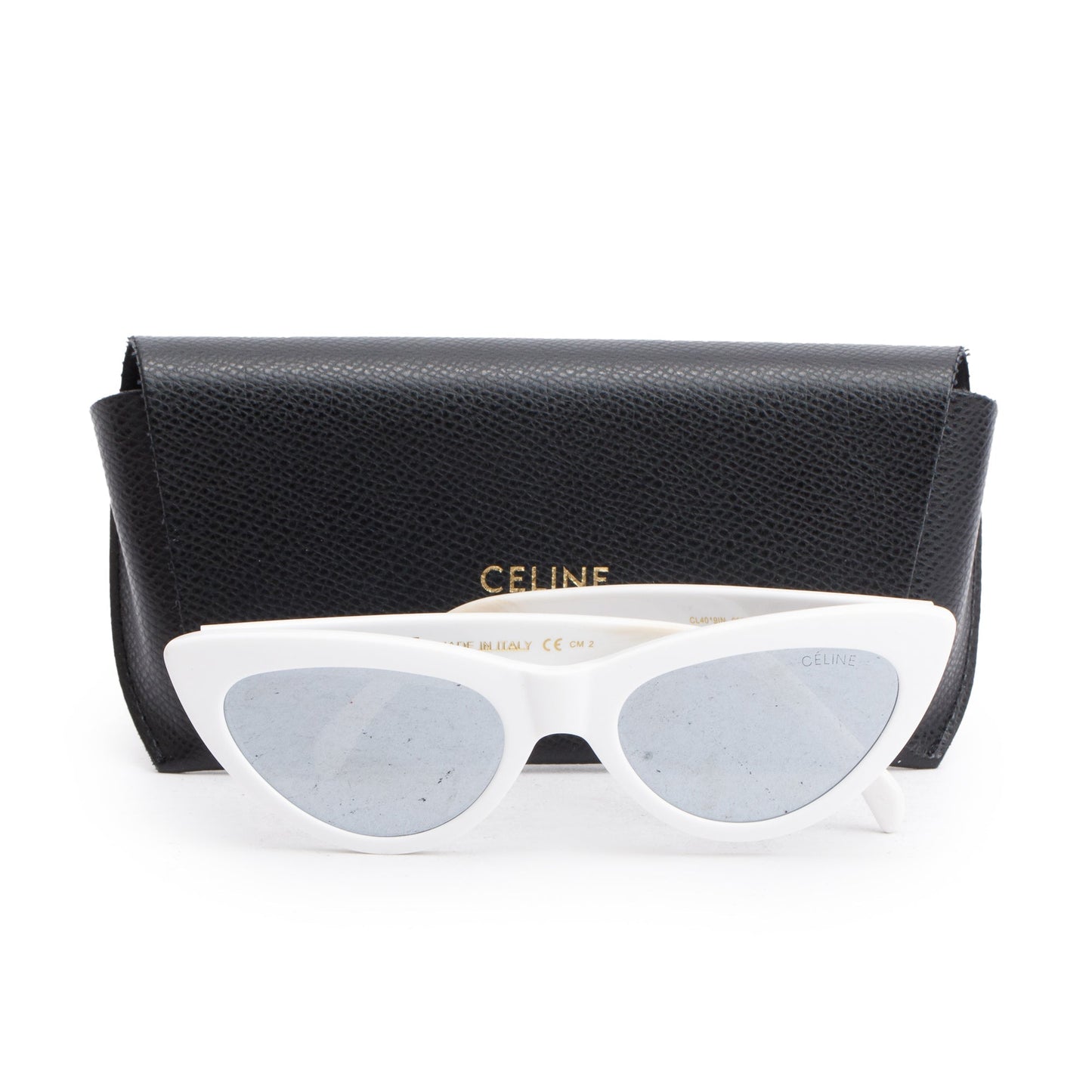 Celine CL4019IN White Acetate Cat Eye Sunglasses