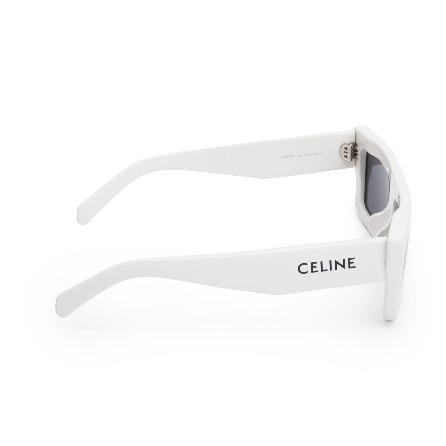 Celine CL40214U White Acetate Monochroms Square Sunglasses