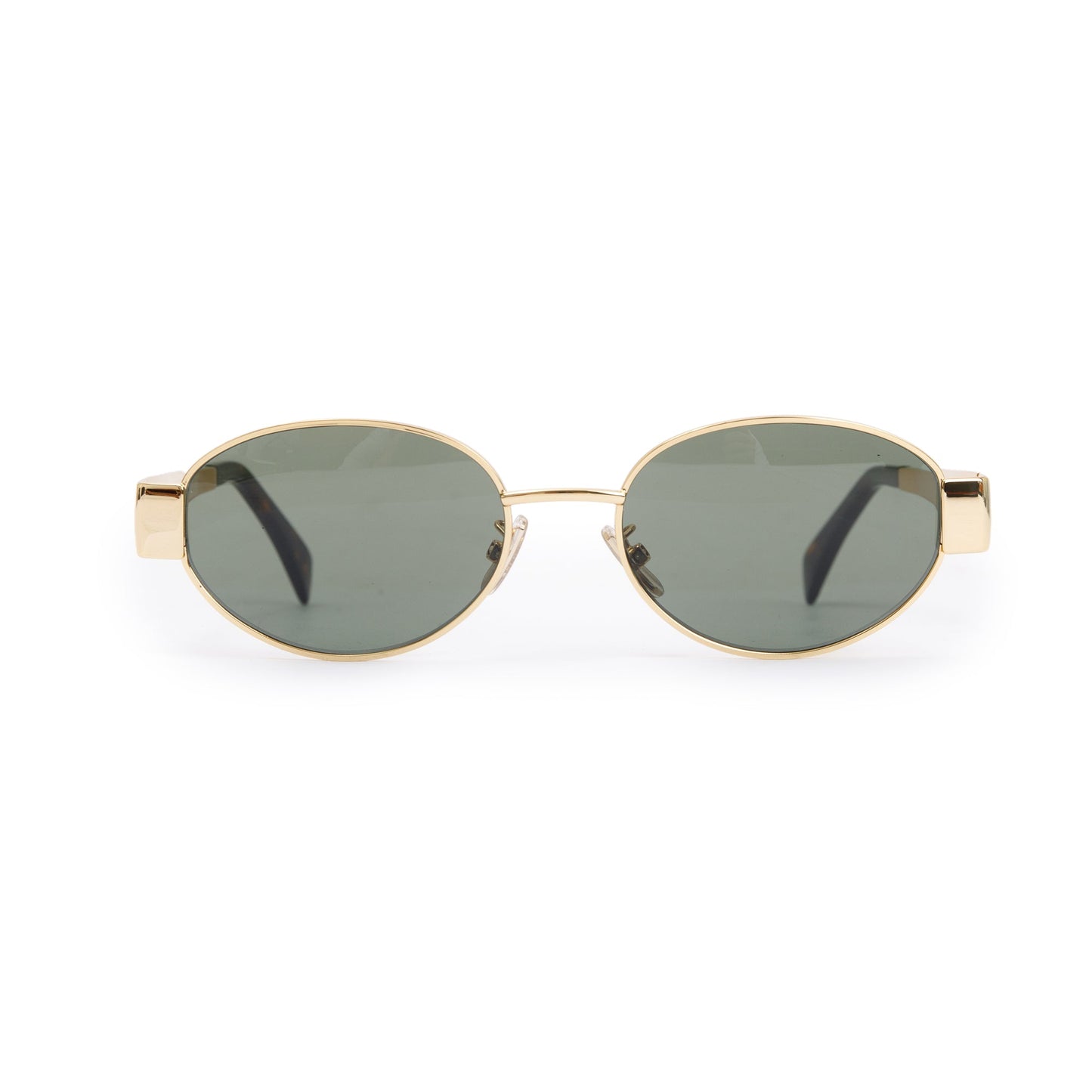 Celine CL40235U Gold-Tone Triomphe Metal 01 Oval Sunglasses