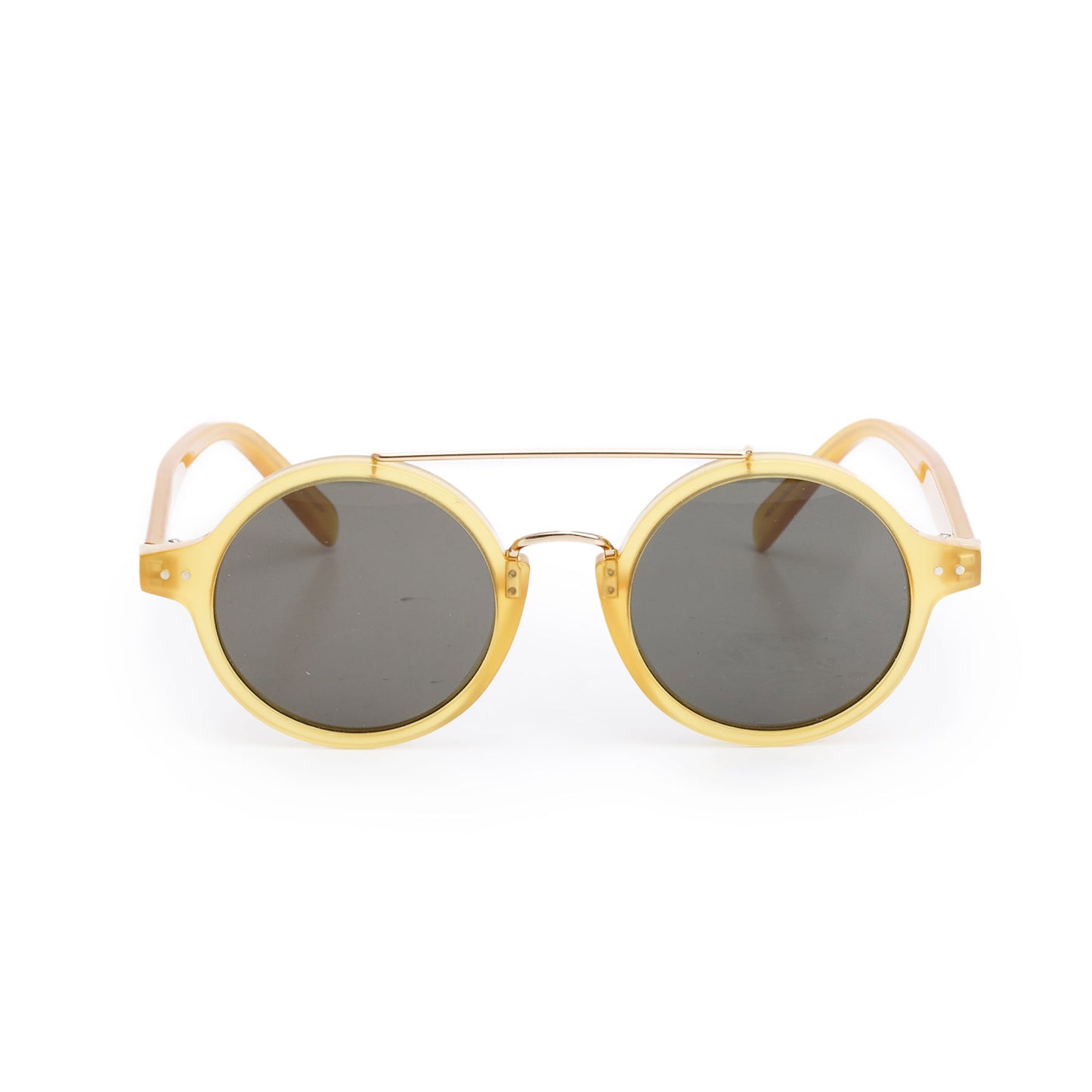 Celine CL41436/S Brown Acetate Thin Ella Round Sunglasses