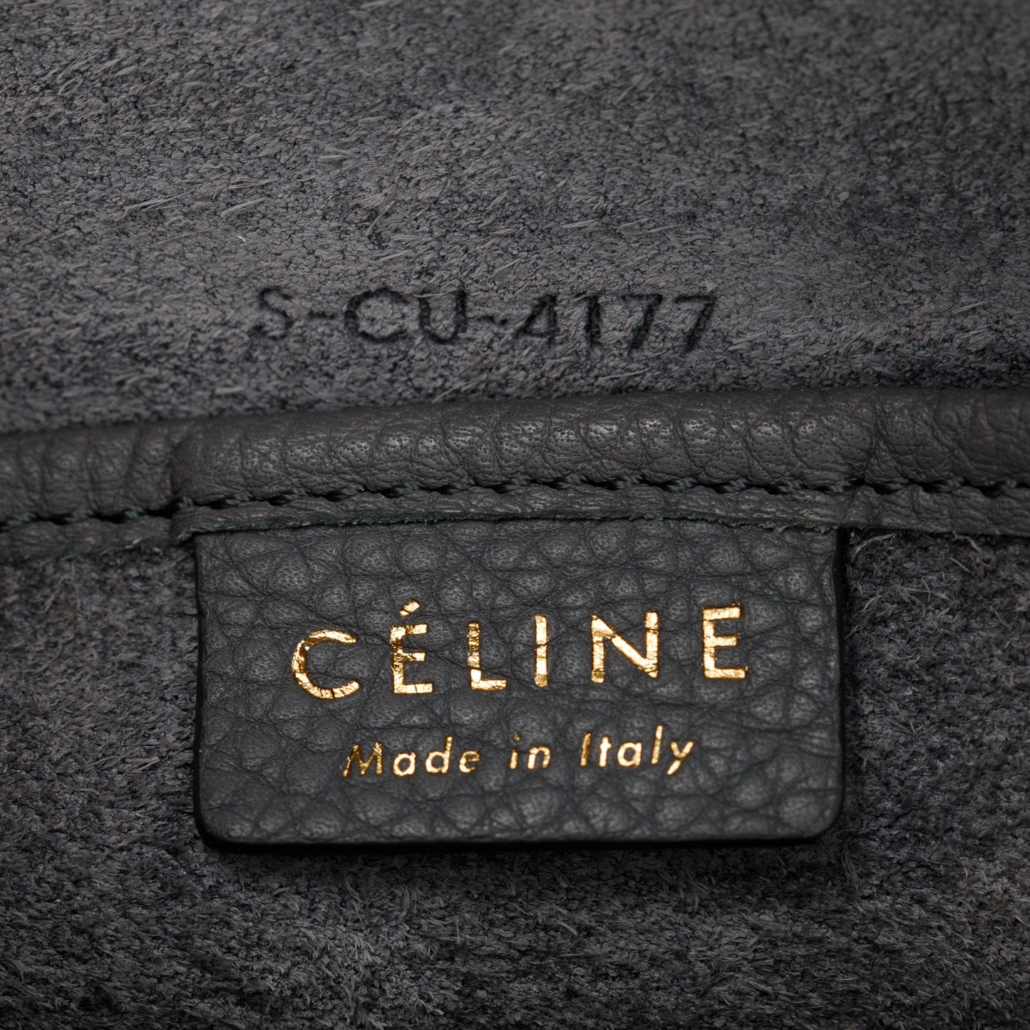 Celine Grey Calfskin Leather Nano Luggage Tote