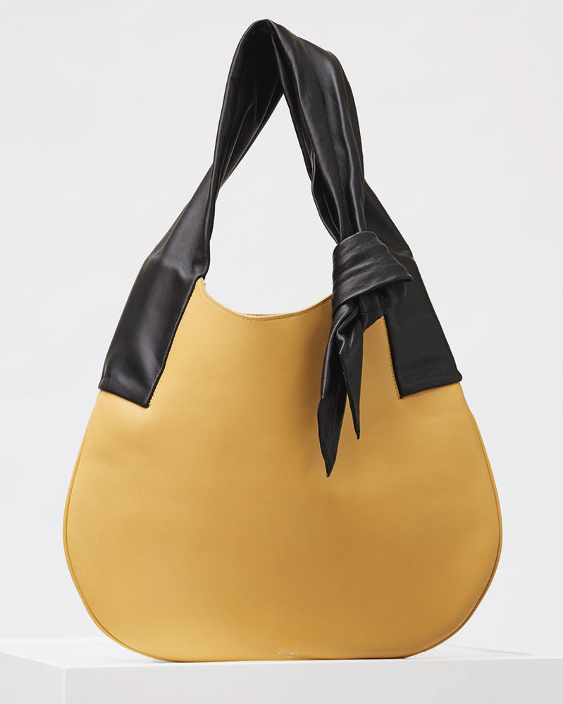 CÉLINE RIBBON HANDLE LEATHER SHOULDER BAG