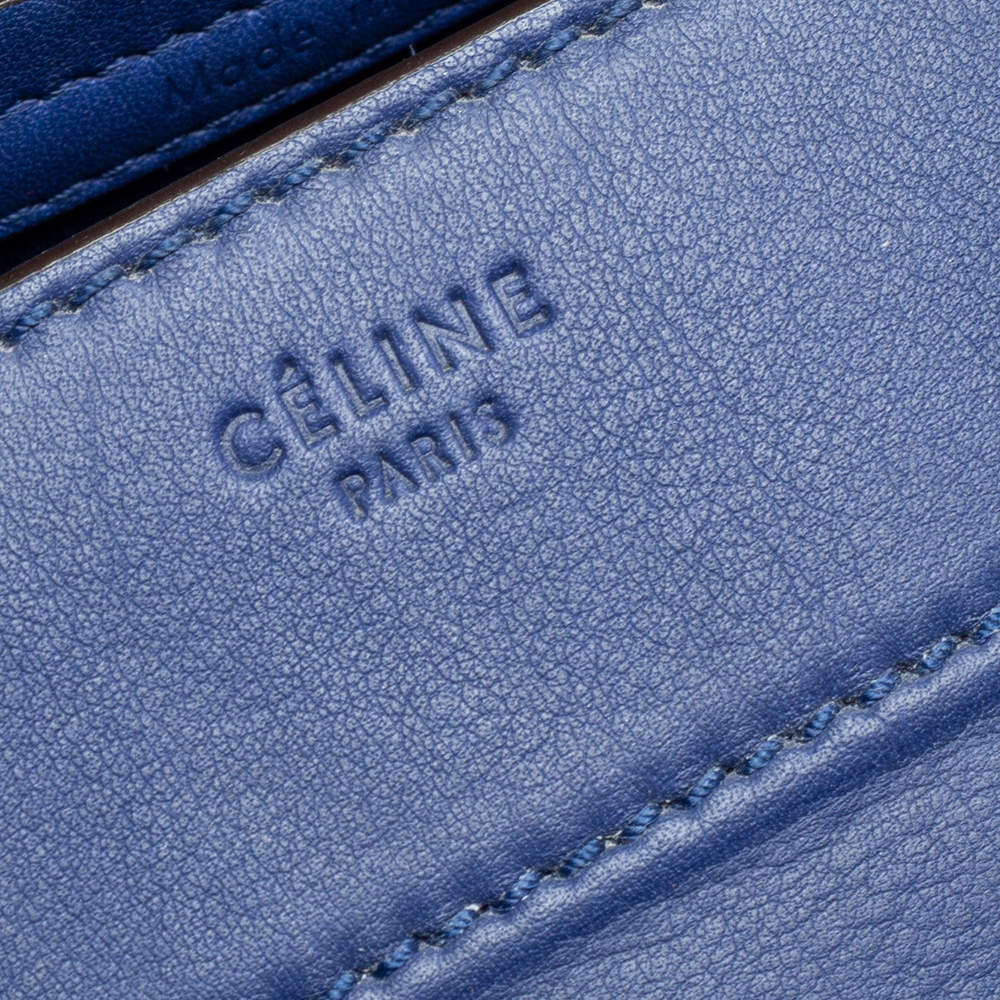 CÉLINE NAVY BLUE LEATHER PHANTOM LUGGAGE TOTE BAG