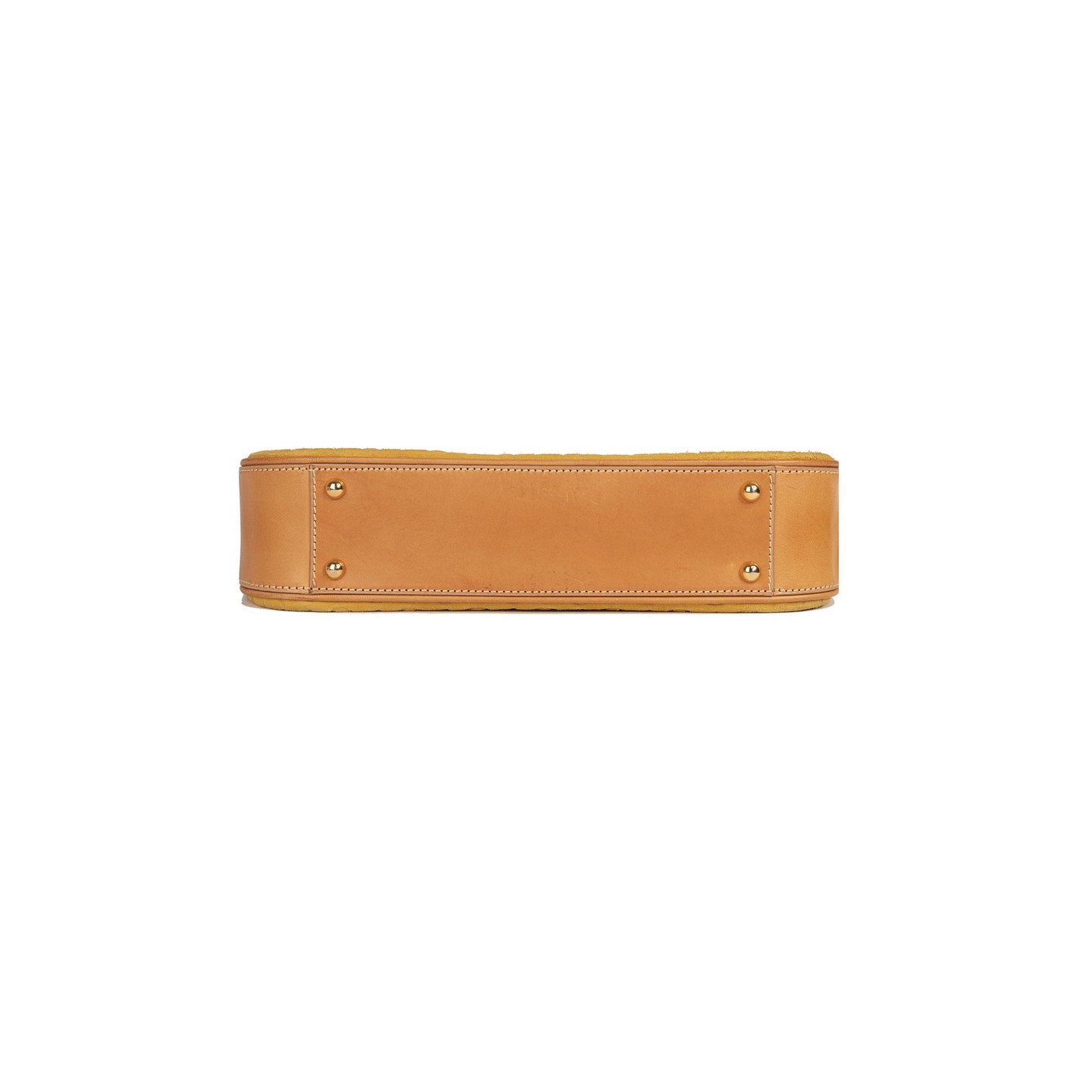 Celine Vintage Leather-Trimmed Monogram Suede Shoulder Bag