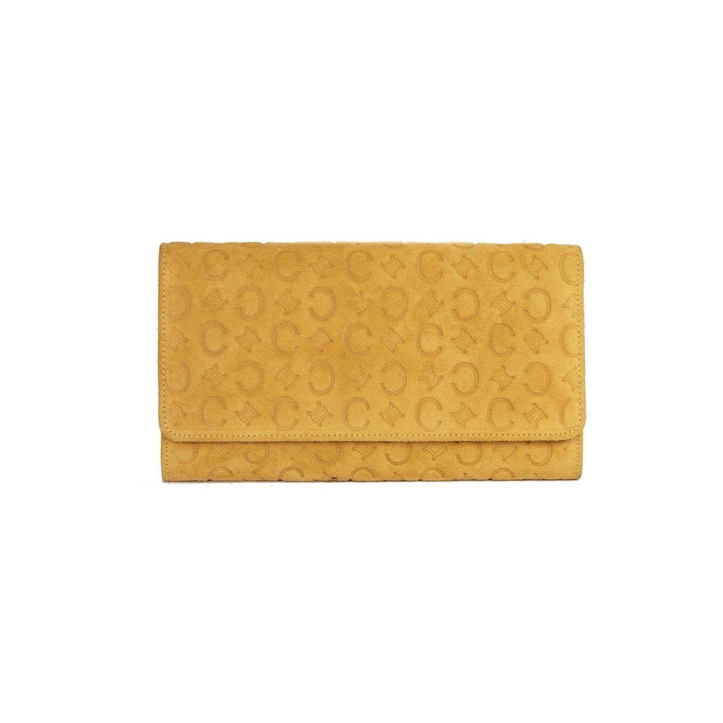 Celine Vintage Monogram Suede Wallet