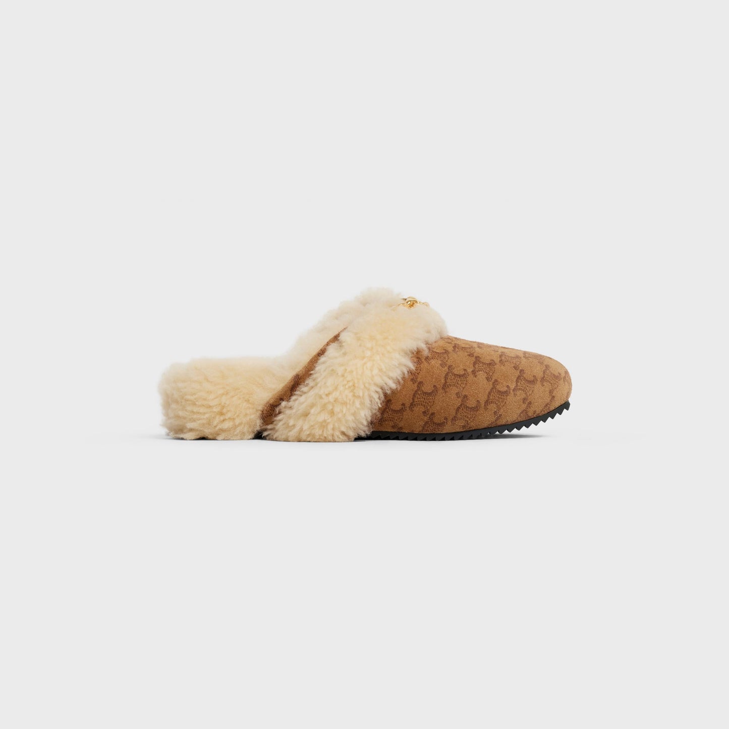 CÉLINE TRIOMPH FUR SHEARLING SLIDES