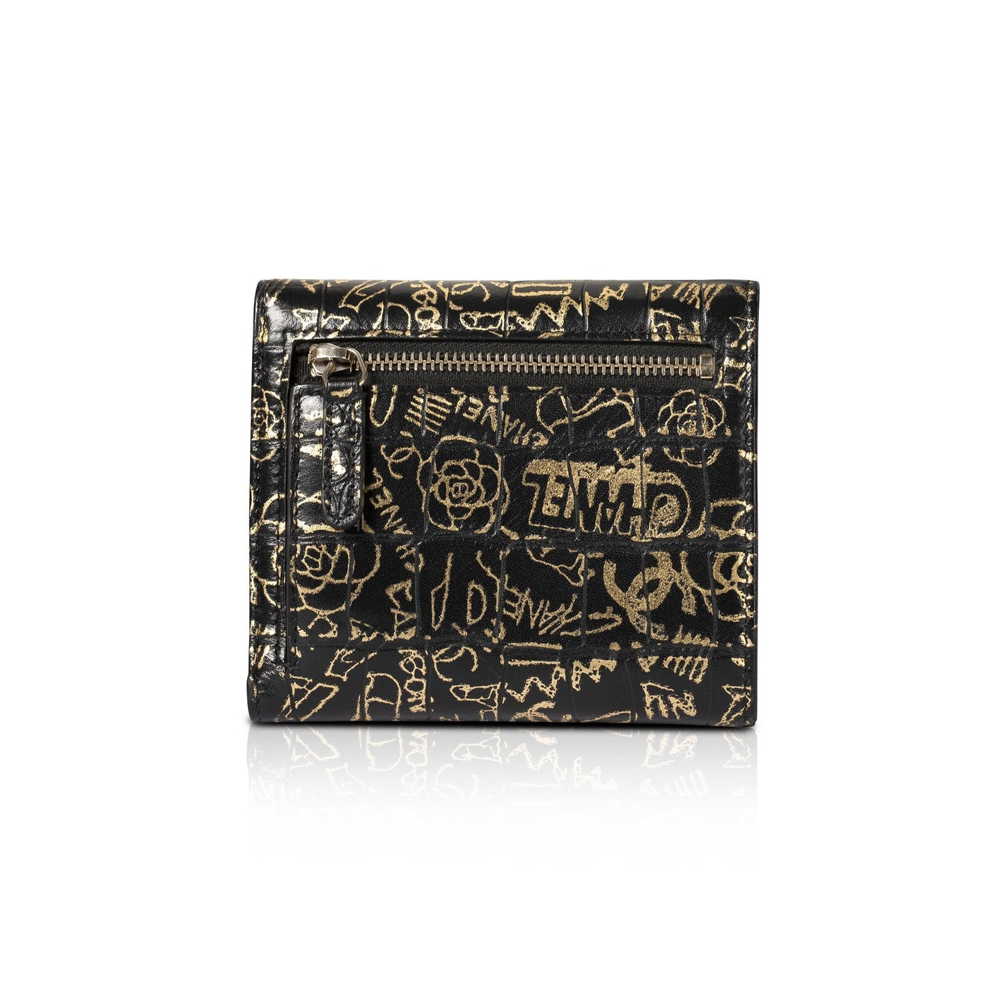 Chanel 2019 Crocodile Embossed Grafitti Reissue Wallet